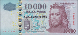 Hungary / Ungarn: Consecutive Pair Of The 10.000 Forint 2012, P.200c With Serial Number AD1674362 An - Ungheria