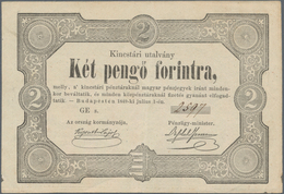 Hungary / Ungarn: Ministry Of Finance – State Treasury Note, 2 Pengő Forintra 1849, Issued Note With - Hongrie