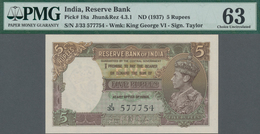 India / Indien: The Reserve Bank Of India 5 Rupees ND(1937), P.18a With Signature TAYLOR, Almost Per - India