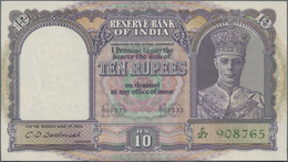 India / Indien: Reserve Bank Of India Pair Of The 10 Rupees ND(1943), P.24, Both With Staple Holes A - India