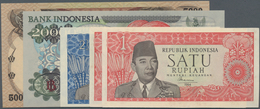 Indonesia / Indonesien: Very Nice Set With 5 Banknotes Comprising Republik Indonesia 2x 1 And 2 ½ Ru - Indonesien