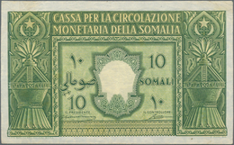 Italian Somaliland: Cassa Per La Circolazione Monetaria Della Somalia, Pair Of The 10 Somali 1950, P - Somalie