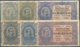 Italy / Italien: Set Of 11x 10 Lire 1888 P. 20, Block Numbers 3988, 2789, 2965, 979, 3576, 2054, 219 - Other & Unclassified