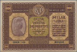 Italy / Italien: Cassa Veneta Dei Prestiti 1000 Lire 1918, P.M9, Highest Denomination Of This Series - Autres & Non Classés