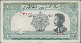 Jordan / Jordanien: 1 Dinar L.1949 (1952), P.6, Still Nice Note With Strong Paper, Probably Pressed - Giordania