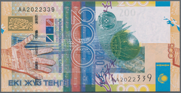 Kazakhstan / Kasachstan: Nice Lot With 8 Banknotes Of The 2006 Issue With 200, 2x 500, 1000, 2000, 2 - Kazakhstan