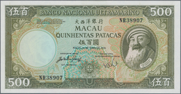 Macau / Macao: Banco Nacional Ultramarino, 500 Patacas 1984 With Signature Title At Left: Vice-Presi - Macau