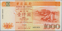 Macau / Macao: Banco Da China 1000 Patacas 1995, P.95, Tiny Dint At Upper Right, Otherwise Perfect. - Macau