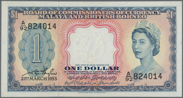 Malaya & British Borneo: Board Of Commissioners Of Currency Set With 3 Banknotes Of The 1953 Series - Malaysia