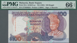 Malaysia: Bank Negara Malaysia Set With 3 Banknotes 20 Ringgit ND(1989) P.30 PMG 66 EPQ, 50 Ringgit - Malasia