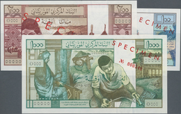 Mauritania / Mauretanien: Banque Centrale De Mauritanie Set With 3 Specimens Of The First Series 197 - Mauritania