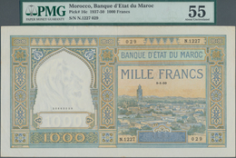 Morocco / Marokko: Banque D'État Du Maroc 1000 Francs 1950, P.16c, Great Condition For This Large Si - Marokko