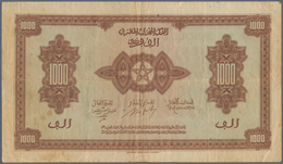 Morocco / Marokko: Set Of 2 Notes 1000 Francs 1943 P. 28, Both In Similar Condition With Folds And C - Morocco