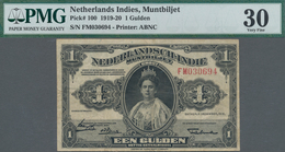 Netherlands Indies / Niederländisch Indien: Ministry Of Finance / Javasche Bank 1 Gulden 1919 And 1 - Dutch East Indies