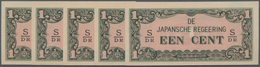 Netherlands Indies / Niederländisch Indien: De Japansche Regeering Set With 10 Banknotes 1 Cent ND(1 - Indie Olandesi