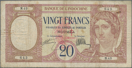 New Hebrides / Neue Hebriden: Banque De L'Indochine 20 Francs ND(1941), P.6, Still Nice With A Few R - Nouvelles-Hébrides