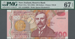 New Zealand / Neuseeland: The Reserve Bank Of New Zealand 100 Dollars ND(1992), P.181a, Not A Rare N - Nieuw-Zeeland