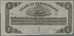 Newfoundland / Neufundland: The Island Of Newfoundland 1 Pound 18xx Unsigned Remainder, P.A3Ar, Seld - Kanada