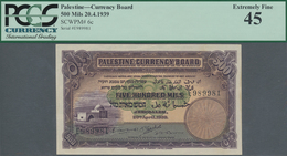 Palestine / Palästina: Palestine Currency Board 500 Mils April 20th 1939, P.6c, Minor Creases And Sp - Altri – Asia