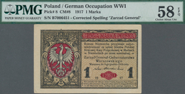 Poland / Polen: State Loan Bank, German Occupation WW I, 1 Marka 1917, Title On Front Reads "Zarząd - Poland