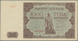 Poland / Polen: 1000 Zlotych 1947, P.133, Excellent Condition With Only Stronger Fold At Center, Oth - Poland