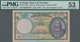 Portugal: Banco De Portugal Pair With 20 Escudos 1954 P.153a PMG 53 And 1000 Escudos 1967 P.172b PMG - Portogallo