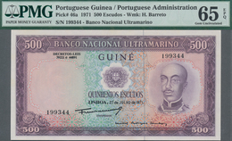 Portuguese Guinea  / Portugiesisch Guinea: Banco Nacional Ultramarino 500 Escudos 1971, P.46a, PMG G - Guinée