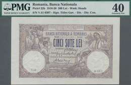 Romania / Rumänien: Banca Naţională A României 500 Lei 1918 With Signature Titles: Guvernator, Direc - Roemenië