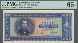 Romania / Rumänien: Banca Republicii Populare Române - Banca De Stat 1000 Lei 1950, P.87 In Perfect - Rumänien