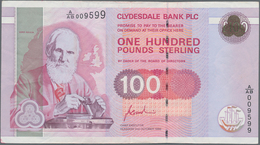 Scotland / Schottland: Clydesdale Bank PLC 100 Pounds 1996, P.223, Stronger Fold At Center And A Few - Other & Unclassified