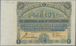 Scotland / Schottland: The Commercial Bank Of Scotland Limited 1 Pound 1904 SPECIMEN, P.S315s Withou - Other & Unclassified