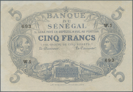 Senegal: Banque Du Senegal 5 Francs L.1874, P.A1 Unsigned Remainder In UNC Condition. Very Rare! - Senegal