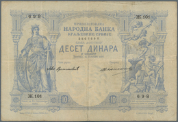 Serbia / Serbien: Chartered National Bank Of The Kingdom Of Serbia 10 Dinara 1887, P.9, Still Great - Serbien