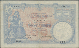 Serbia / Serbien: Chartered National Bank Of The Kingdom Of Serbia Pair With 10 Dinara 1893 P.10 (VF - Servië