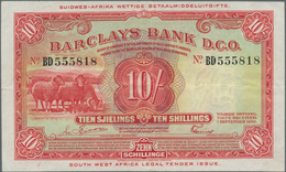 Southwest Africa: Barclays Bank D.C.O. 10 Shillings 1956, P.4, Great Condition With Strong Paper And - Namibia