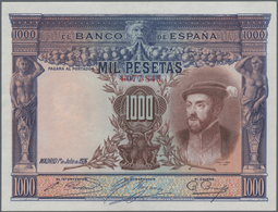 Spain / Spanien: 1000 Pesetas 1925, P.70c In AUNC Condition. - Andere & Zonder Classificatie