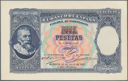 Spain / Spanien: 1000 Pesetas 1937 Specimen Proofs Pick Unlisted, Highly Rare Unissued Design, Print - Other & Unclassified