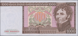 Sweden / Schweden: 1000 Kronor 1983 Replacement Note With "*", P.55br, Excellent Condition With A St - Sweden