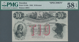 Sweden / Schweden: Christinehamns Enskilda Bank 10 Kroner 1884 SPECIMEN, P.S149s With Perforation "S - Suède