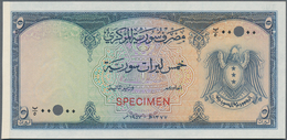 Syria / Syrien: Banque Centrale De Syrie 5 Livres 1957 Color Trial SPECIMEN, P.80cts With Specimen-n - Syrie