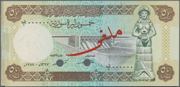 Syria / Syrien:  Central Bank Of Syria 50 Pounds 1977 SPECIMEN, P.103as, Zero Serial Number, Punch H - Syrien