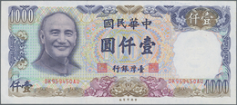 Taiwan: Pair With 500 And 1000 Yuan 1981, P.1987, 1988, Both In AUNC Condition. (2 Pcs.) - Taiwan