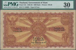 Thailand: Government Of Siam 1000 Baht October 1st 1930, P.21b, Very Rare And Highest Denomination O - Thailand