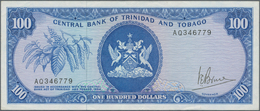 Trinidad & Tobago: 100 Dollars L.1964 With Signature: V. E. Bruce, P.35a, Very Nice With Bright Colo - Trinité & Tobago