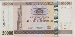 Uganda: Pair With 20.000 Shillings 1999 And 50.000 Shillings 2003, P.42, 47a, Both In Perfect UNC Co - Uganda