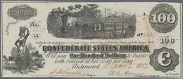 United States Of America - Confederate States: The Confederate States Of America 100 Dollars 1862, P - Confederate Currency (1861-1864)