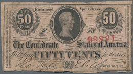 United States Of America - Confederate States: Interesting Lot With 9 Confederate Banknotes And Loan - Confederate (1861-1864)