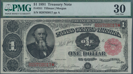 United States Of America: Treasury Note 1 Dollar 1891 With Signatures: Tillman & Morgan, P.351 (Fr.3 - Altri & Non Classificati