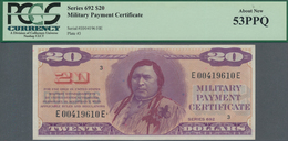 United States Of America: Military Payment Certificate 20 Dollars, Series 692 ND(1970), P.M98, Excel - Autres & Non Classés