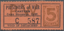 United States Of America: California – Camp Stoneman 5 Cents POW Camp Money ND(1940's), CA-17-2-5b I - Autres & Non Classés